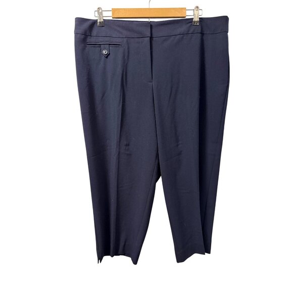 Dressbarn Navy Blue Plus Size Dress Pants Womens 16W Stretch Business Casual - Picture 1 of 12